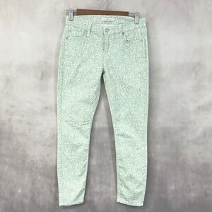 7 For All Mankind Low Rise Skinny Jeans Size 28 Floral Stretch Boho Indie Spring